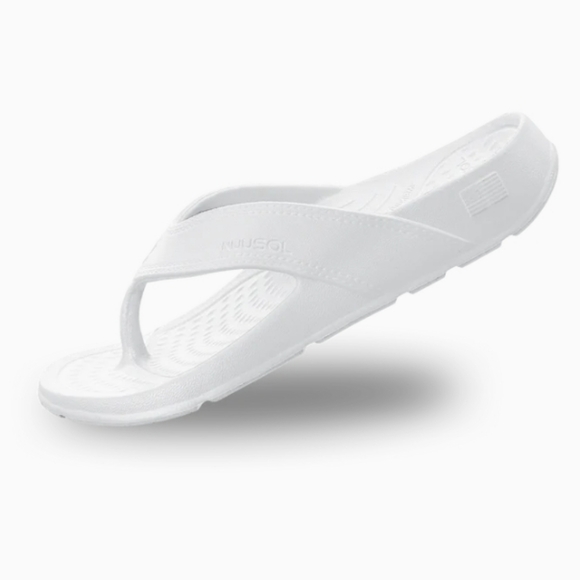 Arch Support White Sandals - Picture 1 of 8